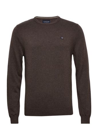 Bradley Crew Neck Sweater Brown Lexington Clothing