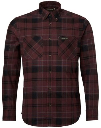Chevalier M's Willow Flannel Shirt Wine Red Check