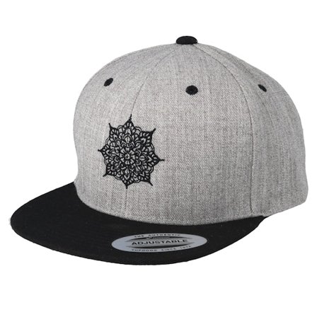Kiddo Cap - Grey - snapback - Cap - Kids Mandala Grey/Black Snapback - Hatstore