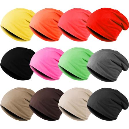 Ohut beanie löysässä tyylissä Musta yksi koko 40