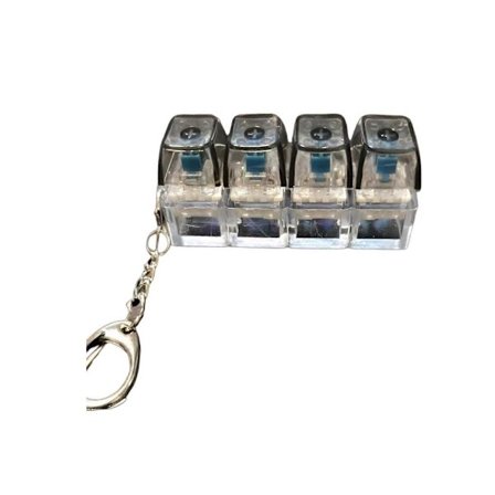 Anti-stress Nyckelring med 4 Formade Klickknappar för Stresshantering på Kontoret och Resor