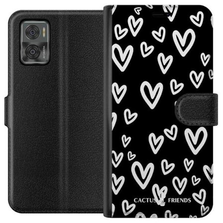 Yhteensopiva Lompakkokotelo Motorola Motorola Moto E22i Cactus and Friends - Handdrawn Love Chaos