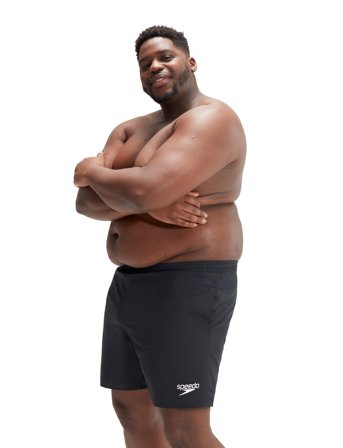 Speedo Essentials Plus Size Swim Short 16" - Black - XXXXL