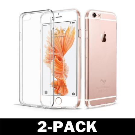 Genomskinligt Skal Iphone 6/6s Plus Transparent Tpu 2-pack