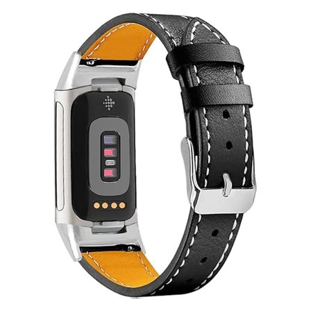 Läderarmband Fitbit Charge 6 Svart