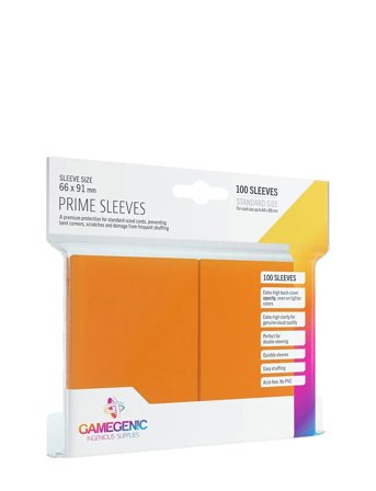 Prime Sleeves Orange Orange Gamegenic