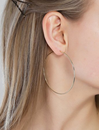 Pilgrim Sanne X-Large Hoop Earrings - Gold - ONE SIZE
