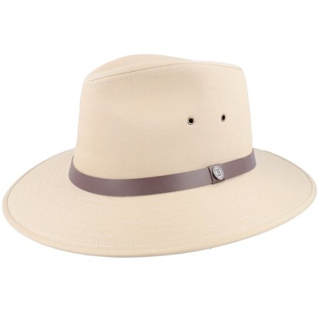 Jaxon & James - Beige fedora Chapeau - Cotton Safari Khaki Fedora @ Hatstore