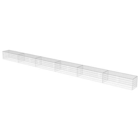 Vidaxl Gabionmur I Galvaniserat Stål 900x50x50 Cm Silver
