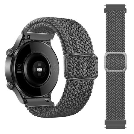 20mm Samsung Galaxy Watch Active 2 - 40mm / Watch (42mm) braid pattern watch strap - Grey