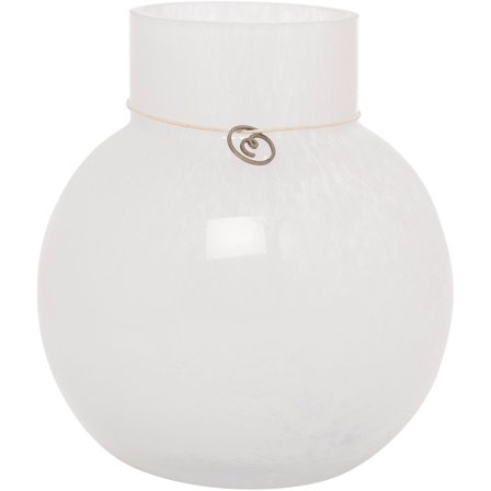 Ernst Glasvase rund 14 cm Ø13, hvid | KitchenOne