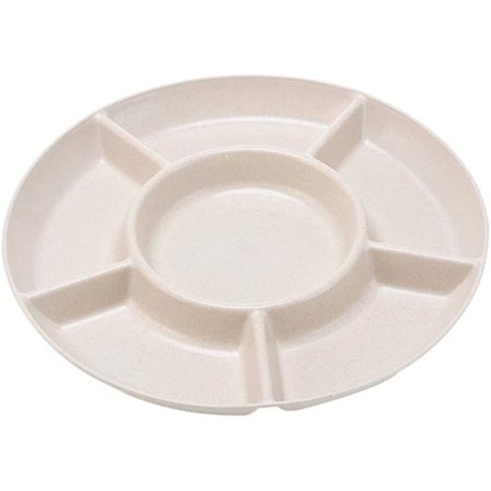 1 stk. 6-rums madopbevaringsbakke tørret frugt snackbakke, 28,5 cm