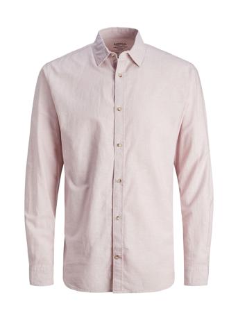 Jjesummer Linen Blend Shirt Ls Sn Pink Jack & J S