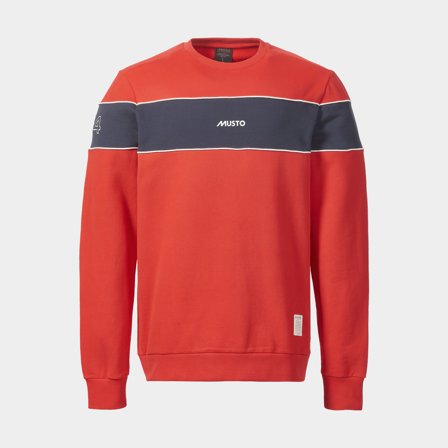 Crew Sweater Musto 64 Crew Sweat, True Red, men, Large