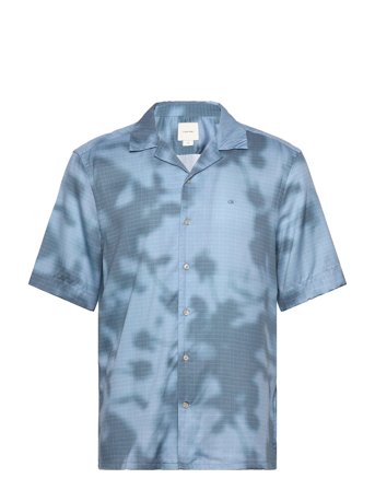 Floral Aop S/S Lyocell Shirt Blue Calvin Klein