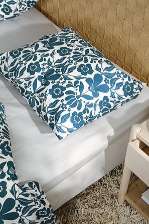 Jotex - Kussensloop Organisch Blauw/natuurlijk Wit Blauw/natuurlijk wit - SELJA - Koop Kussenslopen bij Jotex