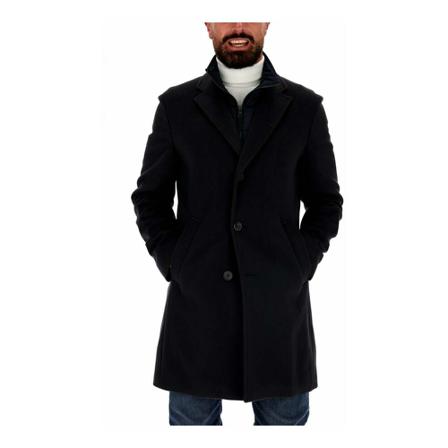 Hugo Boss, Single-Breasted Coats Blauw, Heren, Maat:XL