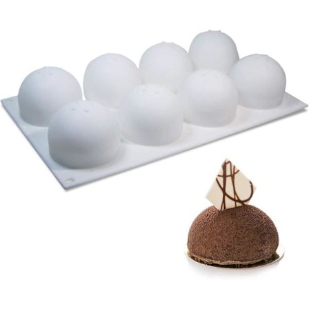 Silikoneform Kugle, Silikoneform Rund, Bageform Rund Chokoladeform, Silikone Bageform Kugle, Halvkugle Bageforme, Chokoladeform til Chokolade
