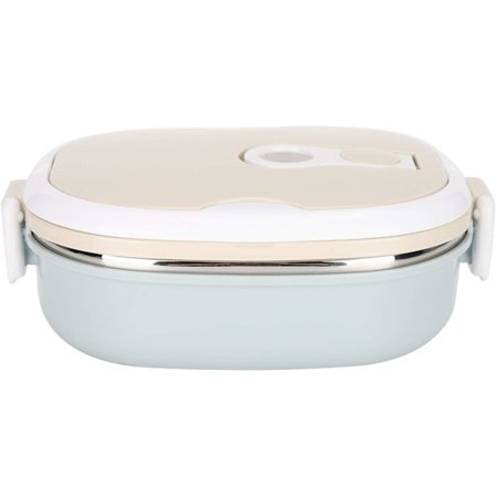 Fantastisk Termisk Matboks, Rustfritt Stål Matboks Bærbar Hånd Termisk Matbeholder med Rom Bento Lunsj (Enkelt Lag)