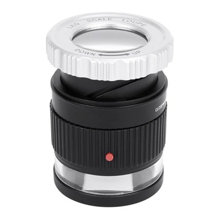 Bærbar lup med LED-skala 30x Justerbar forstørrelse