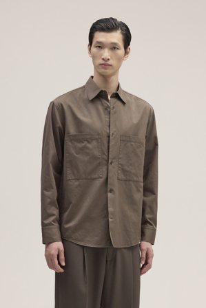 NN.07 Freddy 5326 Shirt Male Brown Organic Cotton Blend