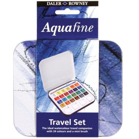 Aquafine Akvarellimaali Travel setti Tin 24½ - Kuppia
