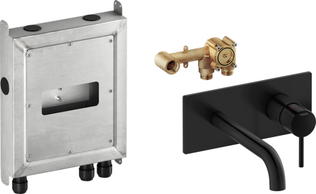 Mora INXX II 275200.12 Tvättställsblandare för inbyggnad, komplett Mattsvart, Badrum