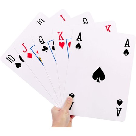 A4 Jumbo Kæmpe Plastbelagte Spillekort Kortspil Familie Fest Spil Indendørs Udendørs Have Grill Jul