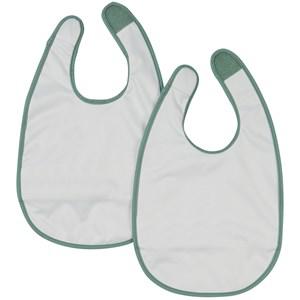 Buddy & Hope 2-Pack Green Dots Bibs One Size - Baby feeding - One size - Green - Junge