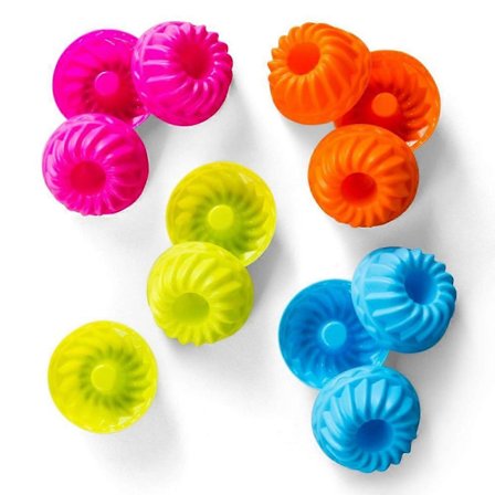 12 x Gugelhupf-muotti silikonia Mini Gugelhupf-leivontamuotti kakkuvuoka uudelleenkäytettävät muffinssivuoat kuppikakkuja varten kakkuja 