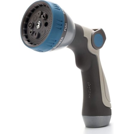 Slangemundstykke, metal haveslangemundstykke, 8 mønstre tommelfingerkontrol slangesprøjte til græsplæne og have klassisk