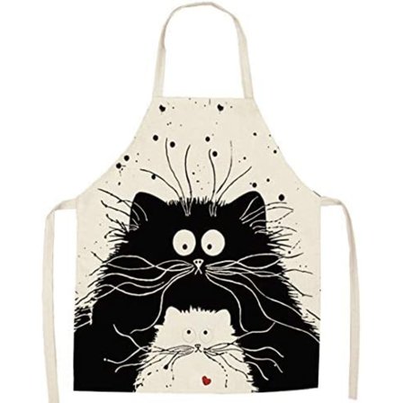 Søt tegneserie unisex matlaging forkle A-Fiori cat2 grillforkle