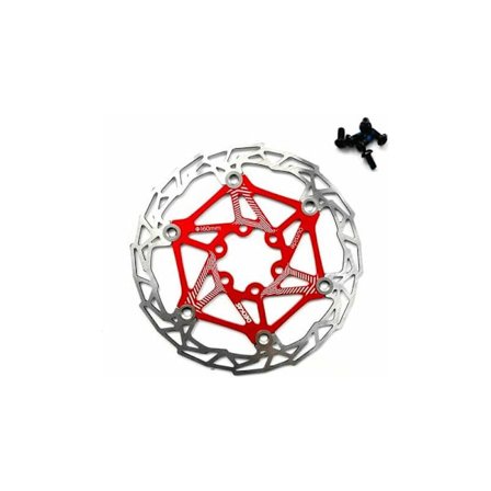 LMLY 160mm rostfri flytande bromsskiva med skruvar - Mountainbike röd