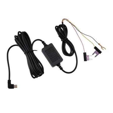 12V~24V til 5V 3A Mini USB strøm 3-lednings bil ladekabel null - Bøy høyre