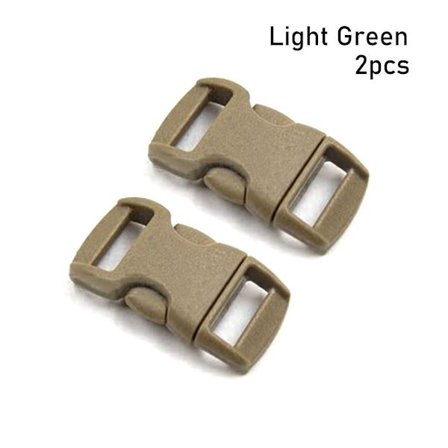 2stk Side Release Spænde Buede Paracord Spænder LYS GRØN