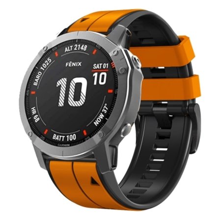 För Garmin Fenix ​​7X Vertical Stripes Tvåfärgad watch