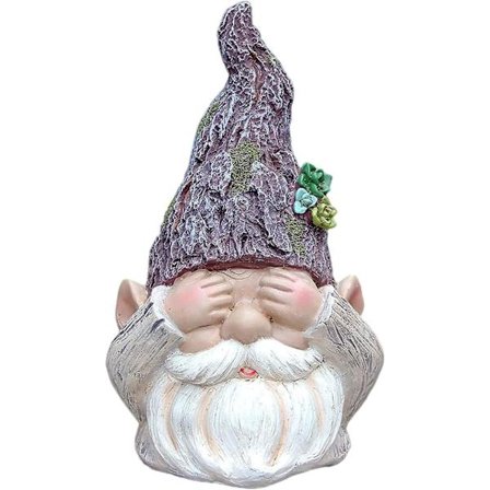 Havefigur af havenisse, havegnom, ond havegnom, dværg af harpiks til julehaven