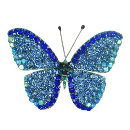 Zirkonfärgad Kristall Strass Guldton Fjärilsbrosch Nål Ref: 3534 (FMY)