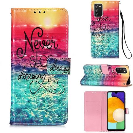 Plånboksfodral Samsung Galaxy A03s – Never Stop Dreaming