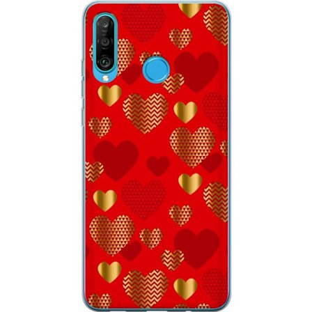 Kompatibelt Mobildeksel til Huawei Huawei P30 lite GoldenHearts