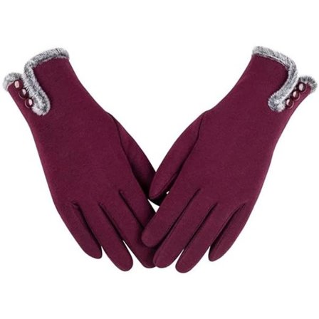 Dame Vinter Varme Handsker Med Følsom Touch Screen Tekstning Fin