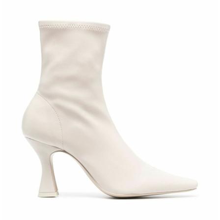 Steve Madden Heeled Laarzen , Wit , Dames , Maat: 37 1/2 EU Enkellaarsjes