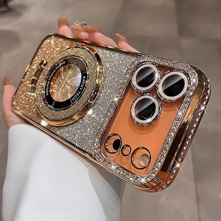 Magneettikotelo iPhone 17 Pro Maxille glitterbling-muotoilulla [JSR]