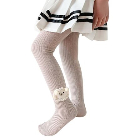 Børne Strømpebukser Sokker Pilling Resistente Pink XL Baby Piger Tights Spædbørn Småbørn Strikkede Leggings Strømper