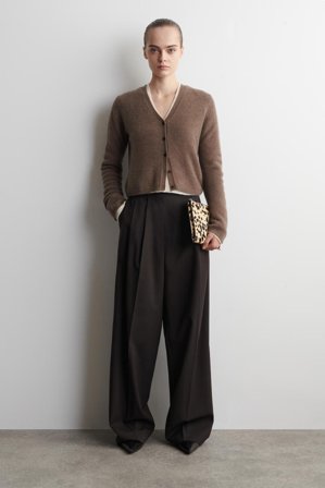 COS Women's Pochette In Pelle Effetto Cavallino in Beige