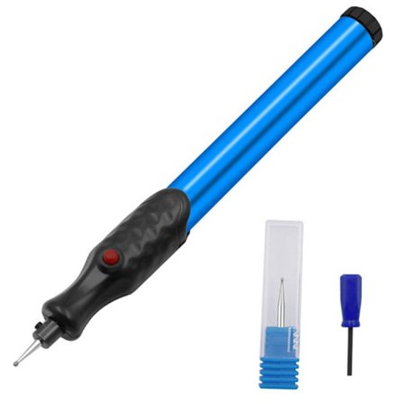 Elektrisk Micro Pen Gravyr Penna BULE