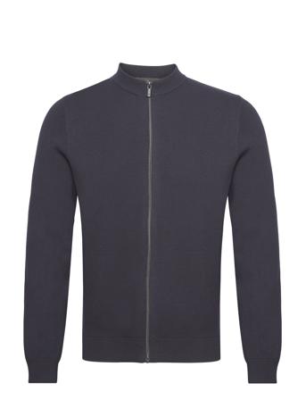 Thermoregulating Zipped Cardigan Tops Knitwear Full Zip Jumpers Navy Mango