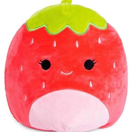 Plyslegetøj 11" - Ultrablød Fyldt Frugt eller Dyr Plyslegetøj, Blød Plysdukke Knuselske Plys Pude (Jordbær)