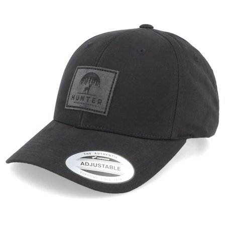 Hunter - Nero adjustable Cappellino - Wildlife Logo Patch Waxed Black Adjustable @ Hatstore