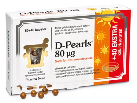 Pharma Nord D-Pearls 80 μg kapsler, 80+40 kapsler